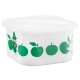 Moomin Joyful Apples jar with lid 1.5l, enamel / white-green