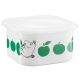 Moomin Joyful Apples jar with lid 1.5l, enamel / white-green