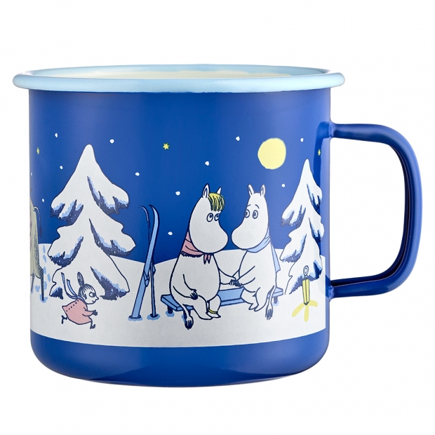 Moomin mug Starry night 0.8l, enamel / blue