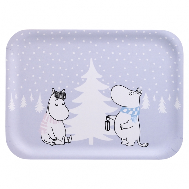 Podnos Moomin Snowfall 27x20cm, fialový
