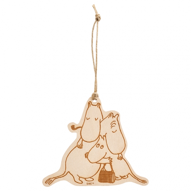 Dřevěná dekorace Moomin / 80. výročí