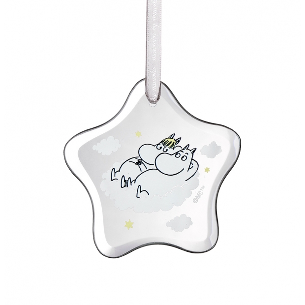 Moomin glass ornament Snorkmaiden & Moomin