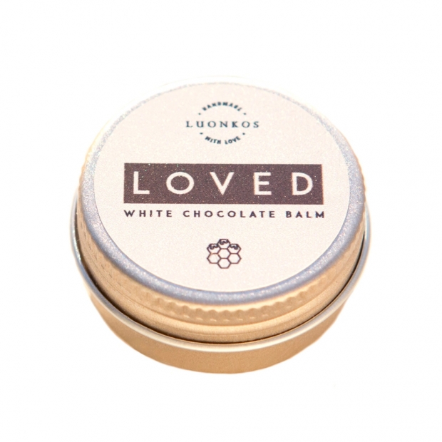 Natural lip balm Loved 10 ml / white chocolate