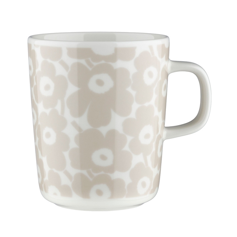 Oiva Pikkuinen Unikko mug 0.25l, white-straw