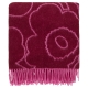 Piirto Unikko wool blanket 130x170, burgundy-fuchsia