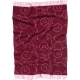 Piirto Unikko wool blanket 130x170, burgundy-fuchsia