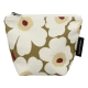 Cosmetic bag Kait Mini Unikko, green umber-cream