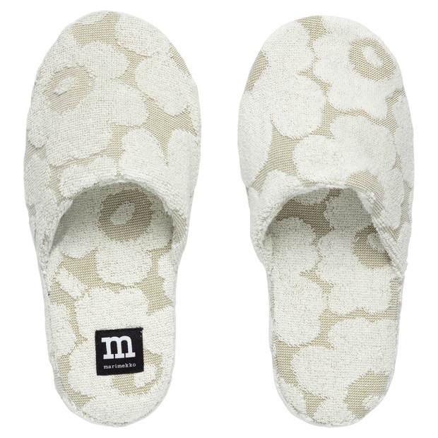 Pantofle Unikko, béžovo-zelené