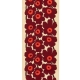 Runner Unikko 43x150, vanilla, wine red