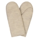 Merino mittens, fleece / dune