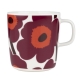 Oiva Unikko mug 0.4l, white-burgundy-red