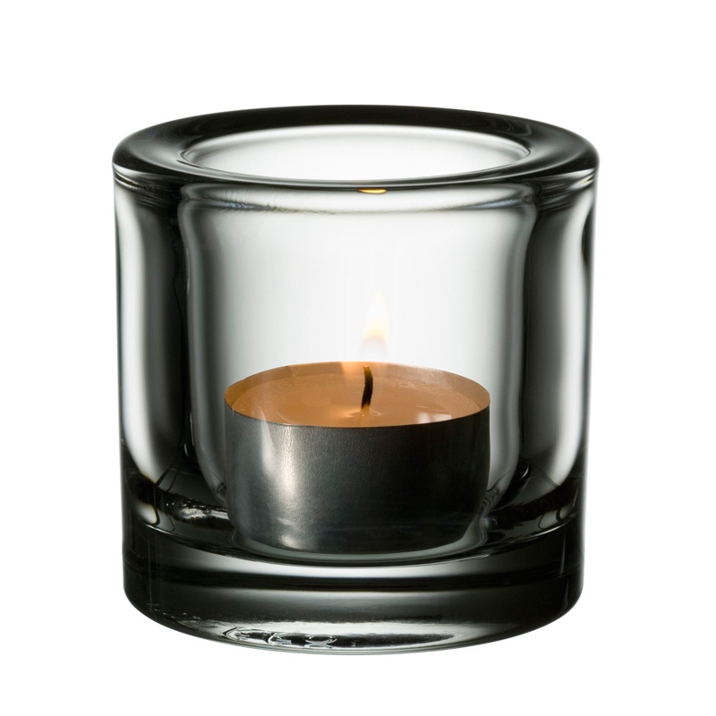 Kivi tealight holder, clear