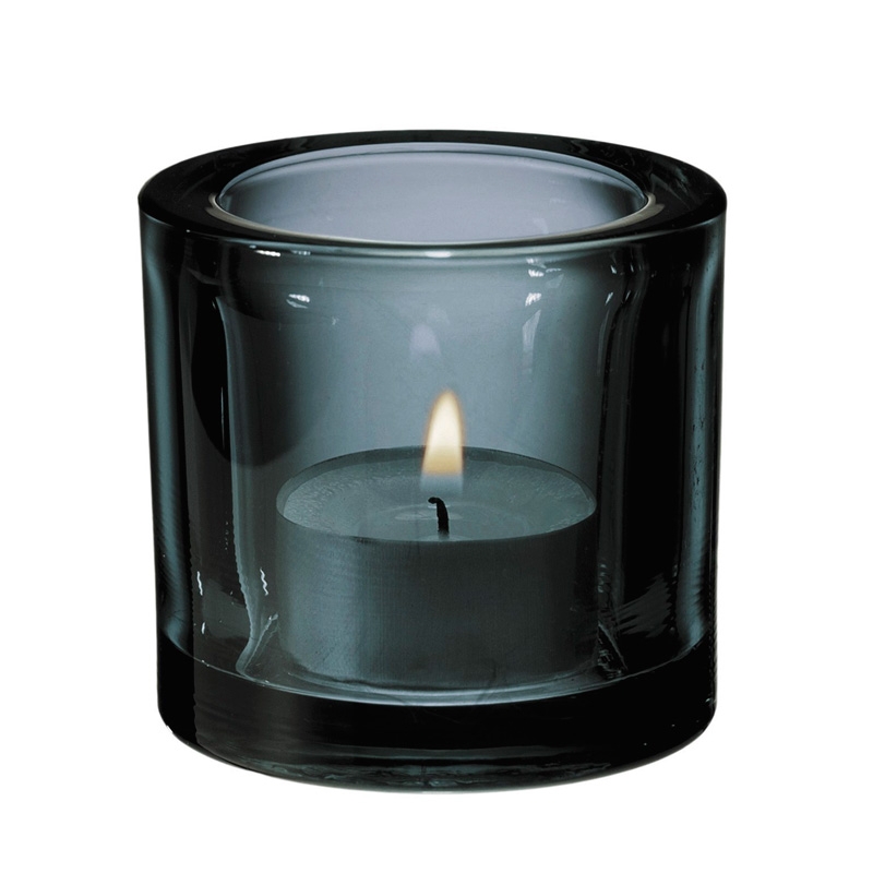 Kivi candlestick, gray