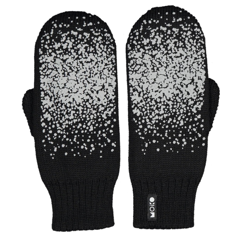 Merino mittens Kivi, black