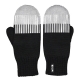 Merino mittens Polku, black-grey