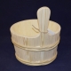 Sauna bucket 4l, pine / rattan