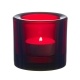 Kivi candlestick, cranberry
