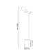 Ballon floor lamp, white