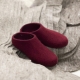 Lahtiset felt slippers with rubber sole / plum red