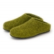 Lahtiset felt slippers with rubber sole / moss green