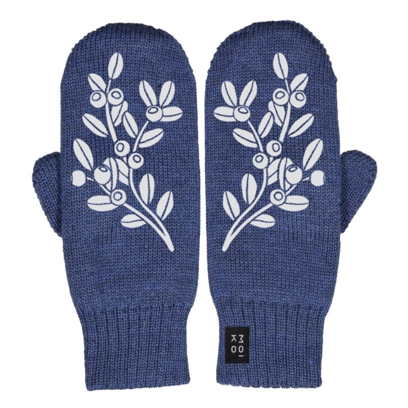 Merino palčiaky Mustikka, čučoriedkové / reflexné