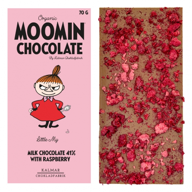 Organic chocolate Little My 41% / raspberry