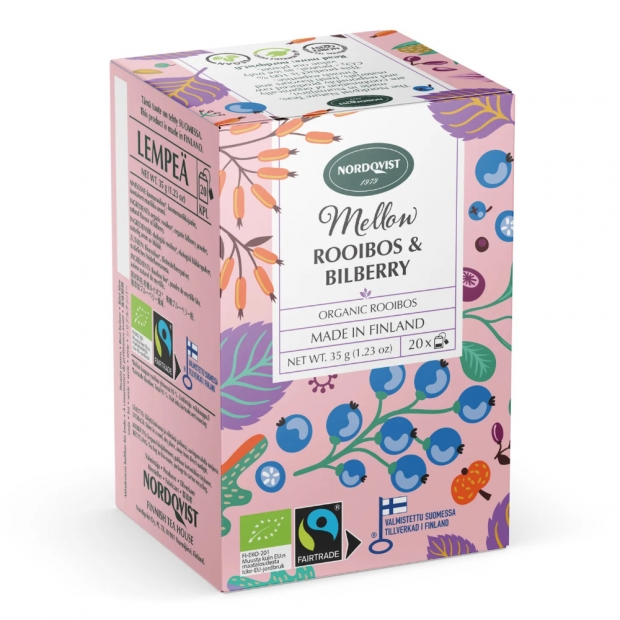Bio čaj Mellow Rooibos & Bilberry, 20 sáčkov