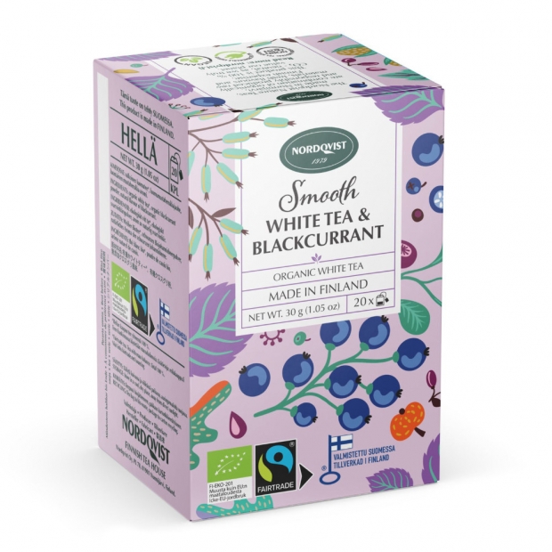 Bio bílý čaj Smooth White Tea & Blackcurrant, 20 sáčků