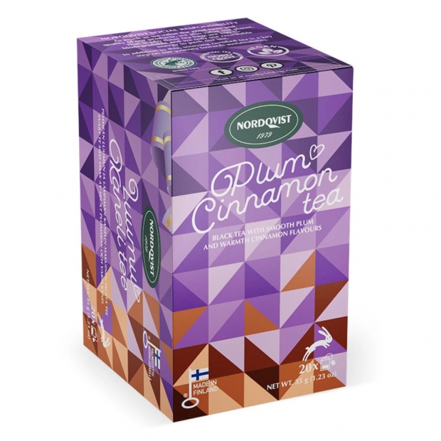 Černý čaj Plum Cinnamon, 20 sáčků