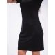 Šaty z hodvábu s krátkymi rukávmi, čierne