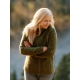Dámská merino bunda, fleece / zelená moss