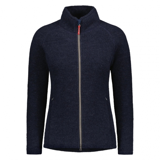 Women's merino fleece jacket, marine blue