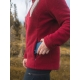 Women's merino fleece jacket, cranberry