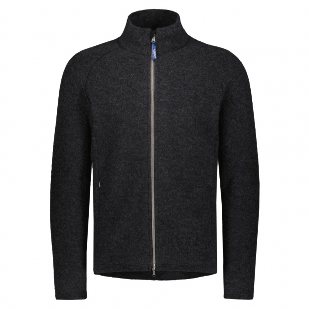 Men's merino fleece jacket, anthracite