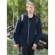 Men's merino fleece jacket, marine blue