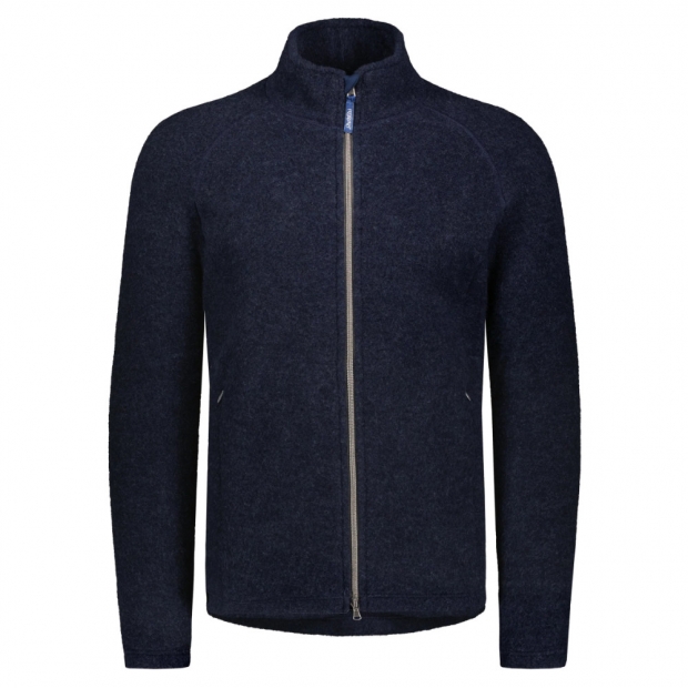 Men's merino fleece jacket, marine blue