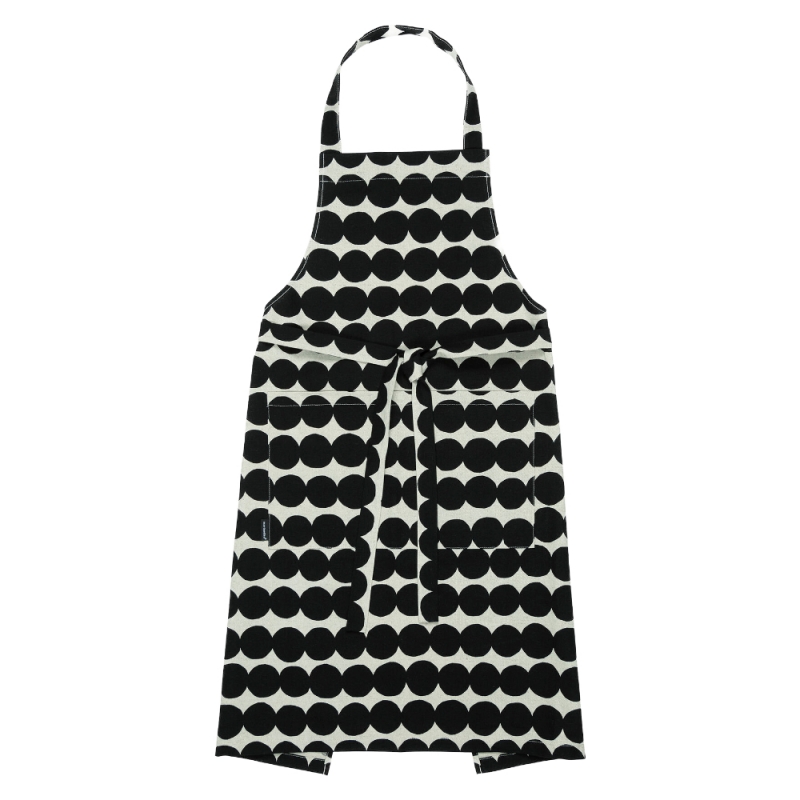 Räsymatto kitchen apron, black