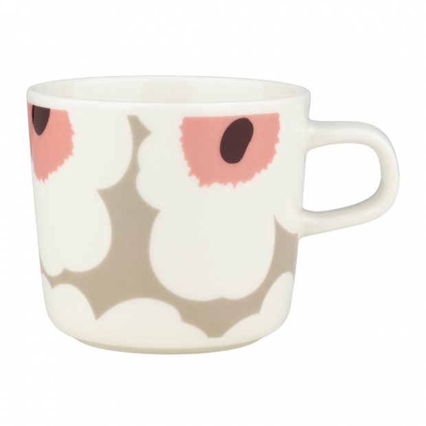 Oiva Unikko mug 0.2l, beige-pink
