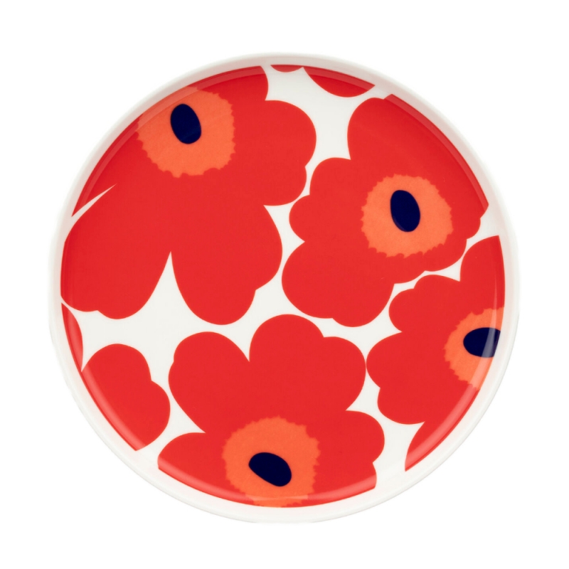 Oiva Unikko plate 20cm, red