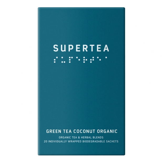 Bio zelený čaj Green Tea Coconut SUPERTEA, 20 sáčků