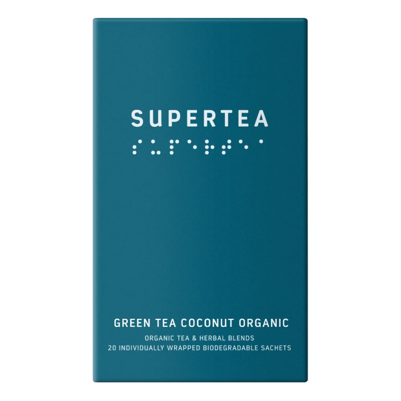 Organic Green Tea Coconut SUPERTEA, 20 bags