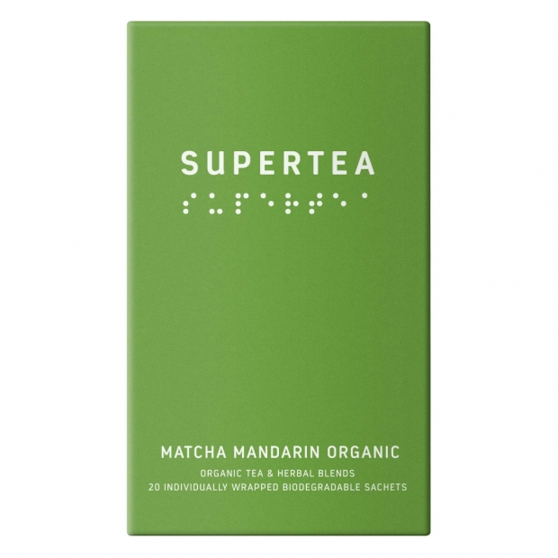 Bio bylinkový čaj Matcha Mandarin SUPERTEA, 20 sáčků