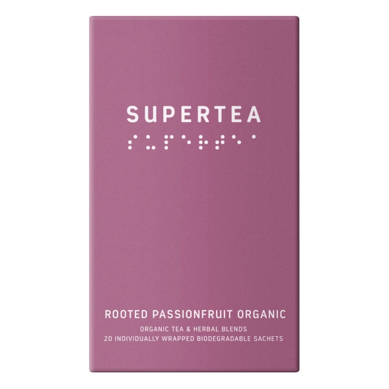Bio zelený čaj Rooted Passionfruit SUPERTEA, 20 sáčků