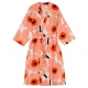 Unikko bathrobe, coral-red