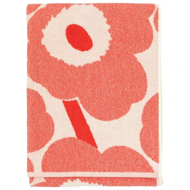 Unikko towel, coral red