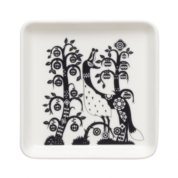 Taika plate 12x12cm, black