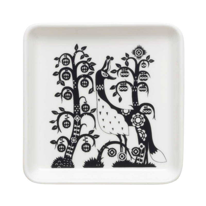Taika plate 12x12cm, black