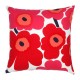 Pieni Unikko pillowcase 50x50, red