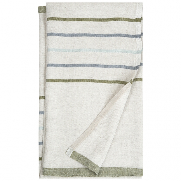 Linen towel Virta, linen-olive-grey