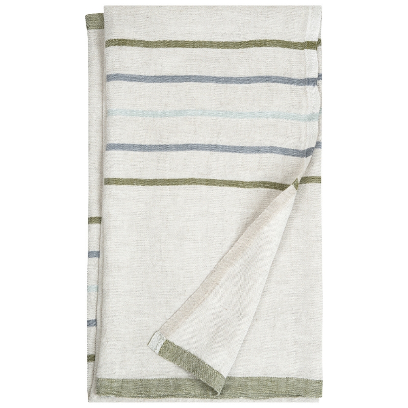 Linen towel Virta, linen-olive-grey